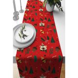 Viva Home Noel Premium Tay Tüyü Yeni Yıl Leke Tutmayan Kumaş Masa Örtüsü Christmas Runner 40x140cm Rnr543
