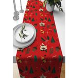 Viva Home Noel Premium Tay Tüyü Yeni Yıl Leke Tutmaz Kumaş Masa Örtüsü Christmas Runner 40X140Cm Rnr543