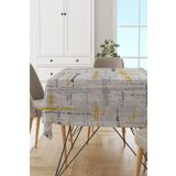 Viva Home Premium Tay Tüyü Kadife Leke Tutmaz Kumaş Vintage Yıkanabilir Masa Örtüsü Mso410, Sarı, 140 X 220