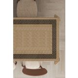 Viva Home Premium Tay Tüyü Kadife Yıkanabilir Leke Tutmaz Kumaş Hasır Görünümlü Masa Örtüsü Mso189, Hasır - 9, 140 X 140