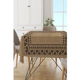 Viva Home Premium Yıkanabilir Leke Tutmaz Tay Tüyü Kadife Kumaş Hasır Görünümlü Masa Örtüsü Mso186, Hasır - 6, 140 X 260