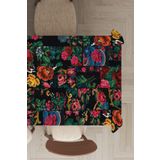 Viva Home Premium Yıkanabilir Leke Tutmaz Tay Tüyü Kadife Kumaş Patchwork Kırk Yama Masa Örtüsü Mso290, Çok Renkli - 7, 140 X 260