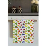 Viva Home Renkli Meyve Desenli Fırın Mutfak Havlusu 30X50Cm