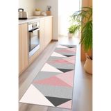 Viva Home Rulo Yolluk Leke Tutmaz Kaymaz Tabanlı Yıkanabilir Kesme Özel Ölçü Mutfak Salon Halısı Ar1332, Pembe, 100 X 490