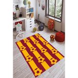 Viva Home Sarı Kırmızı Aslan Taraftar Halısı Yolluk Vh046, Sarı, 100 X 200