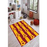 Viva Home Sarı Kırmızı Aslan Taraftar Halısı Yolluk Vh046, Sarı, 80 X 150