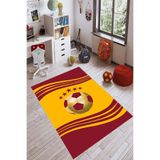 Viva Home Sarı Kırmızı Aslan Taraftar Halısı Yolluk Vh055, Sarı, 100 X 200
