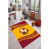 Viva Home Sarı Kırmızı Aslan Taraftar Halısı Yolluk Vh055, Sarı, 80 X 200