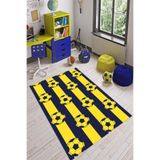 Viva Home Sarı Lacivert Kanarya Taraftar Halısı Yolluk Vh045, Sarı, 120 X 180