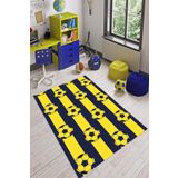 Viva Home Sarı Lacivert Kanarya Taraftar Halısı Yolluk VH045