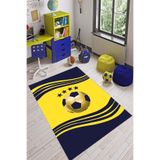Viva Home Sarı Lacivert Kanarya Taraftar Halısı Yolluk Vh056, Sarı, 80 X 200