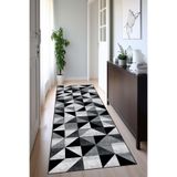 Viva Home Siyah Özel Ölçü Kesme Rulo Yolluk Kaymaz Taban Hol Antre Mutfak Halısı Ar1483, Siyah, 80 X 120