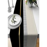 Viva Home Siyah Premium Tay Tüyü Dokuma Leke Tutmayan Kumaş Masa Örtüsü Runner 40x140cm Rnr482