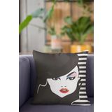 Viva Home Tay Tüyü Dokuma Premium Kumaş Çift Taraflı Kırlent Modern Yastık Kılıfı 43X43Cm Krl060
