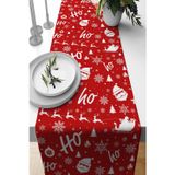 Viva Home Yeni Yıl Premium Tay Tüyü Leke Tutmayan Kumaş Yılbaşı Christmas Masa Örtüsü Runner 40x140cm Rnr533