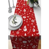 Viva Home Yeni Yıl Premium Tay Tüyü Leke Tutmaz Kumaş Yılbaşı Masa Örtüsü Christmas Runner 40X140Cm Rnr538