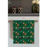 Viva Home Yeşil Yeni Yıl Temalı Yılbaşı Fırın Mutfak Havlusu 30X50Cm