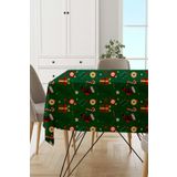 Viva Home Yeşil Yeniyıl Yılbaşı Noel Christmas Masa Örtüsü Mso542, Yeşil - 1, 140 X 240
