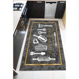 Viva Home Yıkanabilen Leke Tutmayan Kaymaz Tabanlı Kitchenware Mutfak Halısı Ar1276, Gri - 2, 100 X 200