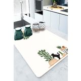 Viva Home Yıkanabilir Bulasik Kurutma Mati Kurulama Bezi Kurutma Örtüsü Tezgah Üstü Bulaşıklık 40X50 Cm, Beyaz-3