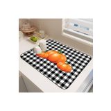 Viva Home Yıkanabilir Bulasik Kurutma Mati Kurulama Bezi Kurutma Örtüsü Tezgah Üstü Bulaşıklık 40X50 Cm, Siyah-10