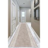Viva Home Yıkanabilir Leke Tutmaz Kaymaz Tabanlı Kesme Rulo Yolluk Özel Ölçü Mutfak Salon Halısı Ar1098, Bej, 100 X 120