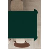 Viva Home Zümrüt Yeşil Premium Tay Tüyü Kadife Leke Tutmaz Yıkanabilir Dokuma Kumaş Masa Örtüsü Mso018, Zümrüt Yeşil - 1, 140 X 260