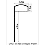 Viva Mutfak Tezgahı Kenarı Su Tutucu Bariyer Alüminyum Profili - 4 Cm'lik 201-250 Cm Arası