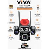 Viva SIM-840W 4 Kameralı Akıllı Güvenlik Kamerası 12MP Wifi Ptz Aı Hareket Takipli Renkli Gece Görüşlü Dış Mekan Ip Kamera - 128GB - Hafıza Kartlı