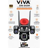 Viva SIM-840W 4 Kameralı Akıllı Güvenlik Kamerası 12MP Wifi Ptz Aı Hareket Takipli Renkli Gece Görüşlü Dış Mekan Ip Kamera - 64GB - Hafıza Kartlı