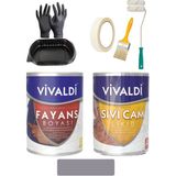 Vivaldi Fayans Boyası Seti Sıvı Cam Ve Uygulama Seti Tezgah, Mermer, Banyo, Mutfak Boyama Seti 1 Lt Morsalkım
