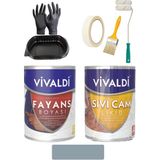 Vivaldi Fayans Boyası Seti Sıvı Cam Ve Uygulama Seti Tezgah, Mermer, Banyo, Mutfak Boyama Seti 1 Lt Rıhtım