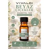Vivaldi Home Beyaz Çiçekler Aromaterapi Esansiyel Uçucu Yağ 10 ml – Zarif ve Ferah Aroma - Standart