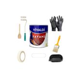 Vivaldi Tezgah Mermer Fayans Boyası Seti Vernik Ve Astar Gerektirmez Mutfak Ve Banyo Boyası Beyaz 1LT
