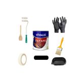 Vivaldi -tezgah,mermer,fayans Boyası Seti Vernik Ve Astar Gerektirmez Mutfak-banyo Boyası Siyah 1 Lt