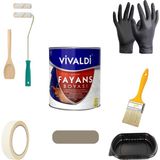 Vivaldi Vivaldi-Tezgah,mermer,fayans Boyası Seti Vernik ve Astar Gerektirmez Mutfak ve Banyo Boyası 1kg - 1 Kg - CesurToprak