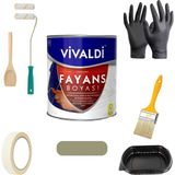 Vivaldi Vivaldi-Tezgah,mermer,fayans Boyası Seti Vernik ve Astar Gerektirmez Mutfak ve Banyo Boyası 1kg - 1 lt - AşkMerdiveni