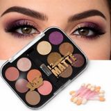 VIVALUXE 12 Renk Profesyonel Mat ve Işıltılı Göz Farı Paleti, Nude & Bordo Tonlar, Yüksek Pigmentli, Uzun Süre Kalıcı, Kompakt Tasarım, Far Aplikatörlü Çok Amaçlı Makyaj Seti.