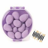 VIVALUXE 8’li Makyaj Süngeri Seti + Aplikatör Çubuk Hediyeli – Yumuşak, Lateks İçermeyen Beauty Blender Süngerleri (Yeşil, Pembe, Sarı, Mavi, Mor) | Nemli & Kuru Kullanım (Mor)