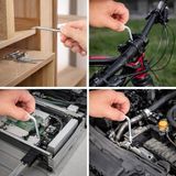 VIVALUXE 9 Parça Çelik Alyan Anahtar Seti,1,5 mm Ve 10 mm Arası Kısa Düz Köşe Allen Anahtar Takımı, Isı İşlem Görmüş Dayanıklı Çelik, Ergonomik Taşıma Aparatlı, Mobilya, Bisiklet ve Tamir İşleri İçin