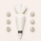 VIVALUXE Dolly Krema Süsleme Seti | Şırınga Formu ve Krema Torbası Formu Varyasyonlu, Değiştirilebilir Uçlu, Pasta, Cupcake, Kurabiye, Tatlı ve Dolgu Süsleme Aparatı (Krema Torbası)
