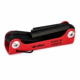 VIVALUXE ELSTAS Çakı Alyan Seti 7 Parça, 2.5-3-3.5-4-5-6-8 mm Katlanabilir Alyan Anahtar Takımı, Kompakt ve Taşınabilir, Bisiklet Mobilya Ev Atölye Tamir İşleri İçin Pratik El Aleti