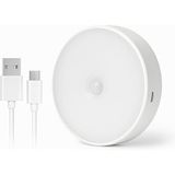 VIVALUXE Pringo Hareket Sensörlü LED Gece Lambası, USB Şarjlı, Manyetik Kablosuz Dolap İçi Aydınlatma, 3 Modlu, 140° PIR Sensör, Merdiven, Koridor, Mutfak, Gardırop, Beyaz