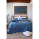 Vivamaison Çift Kişilik 2 Kat Müslin Nevresim Takımı, % 100 Pamuk Soft Kumaş 200X220 cm Indigo - İndigo - 200 x 220 cm