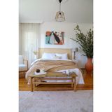 Vivamaison Çift Kişilik 4 Kat Müslin Pike Yatak Örtüsü Pamuklu Çift Taraflı Kahverengi 220X240 cm - 220 x 240 cm