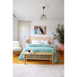 Vivamaison Çift Kişilik 4 Kat Müslin Pike Yatak Örtüsü Pamuklu Çift Taraflı Mint Yeşili 220X240 cm - 220 x 240 cm