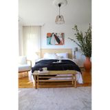 Vivamaison Çift Kişilik 4 Kat Müslin Pike Yatak Örtüsü Pamuklu Çift Taraflı Siyah 220X240 cm - 220 x 240 cm