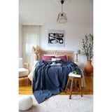 Vivamaison Çift Kişilik Waffle Pike Yatak Örtüsü Pamuklu Antrasit 220X240 cm - 220 x 240 cm