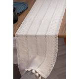 Vivamaison Pamuk Dantel Krem 35x145 cm Runner Masa Örtüsü