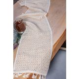 Vivamaison Pamuk Komple Dantel Krem 30x150 cm Runner Masa Örtüsü